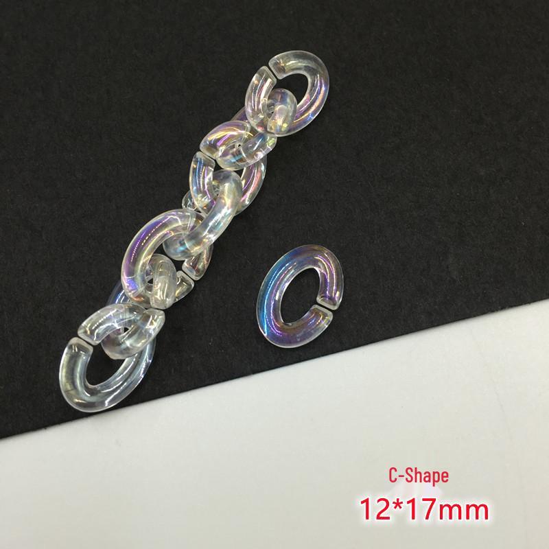 Acrylic Iridescent Chain & Jump Ring Set for DIY Phone Case Jewelry