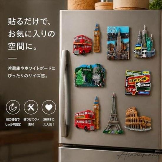 ALOHAMONI World Landmark Vintage Art Magnet Overseas City Three-Dimensional Sculpture (Japan Kiyomizu-dera)