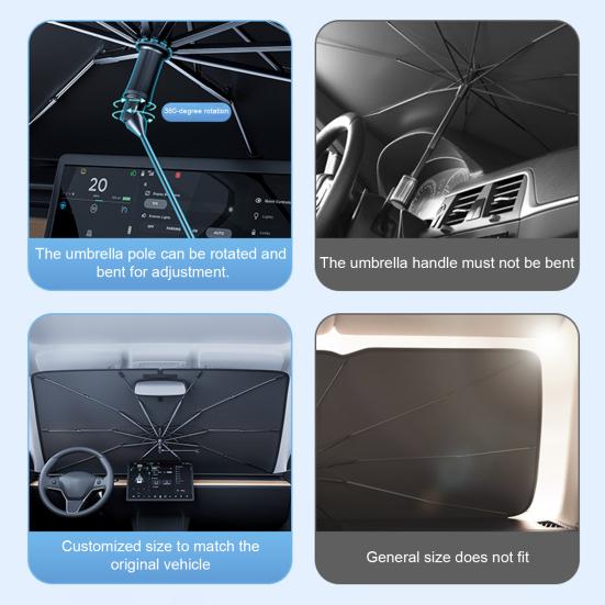 Windshield Sun Shade Umbrella UV Resistant Universal 360-Degree Rotation Car