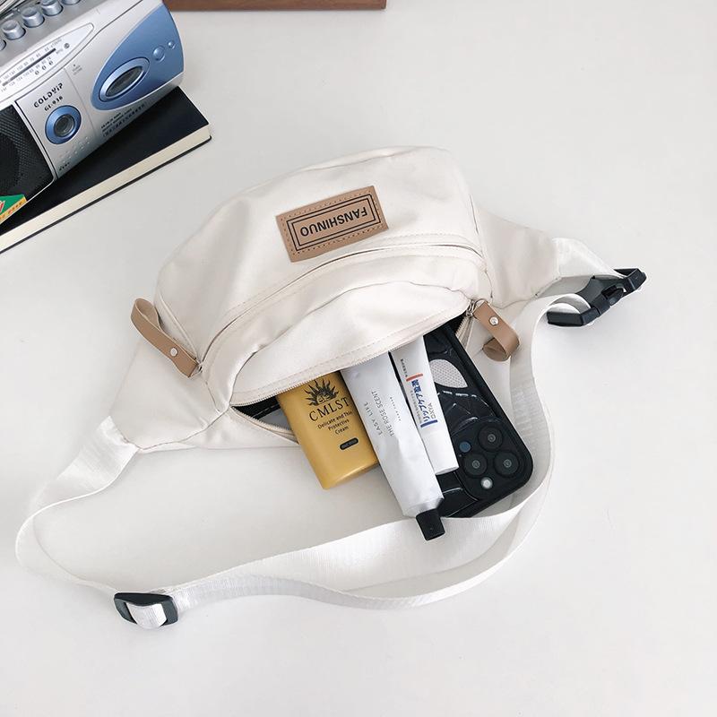 Women Nylon Sling Bag Casual Crossbody Chest Bag Lightweight Fanny Pack Multi Pocket Shoulder Bag Travel Hiking Waist Pack