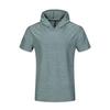 Hunter Star Camiseta fitness masculina de manga curta com capuz e secagem rápida