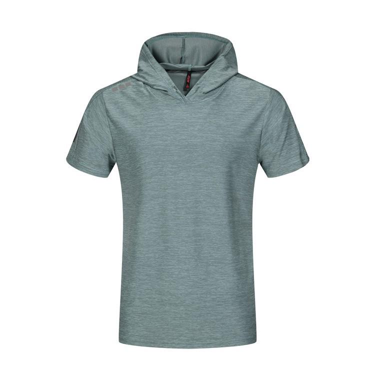 Hunter Star Camiseta fitness masculina de manga curta com capuz e secagem rápida