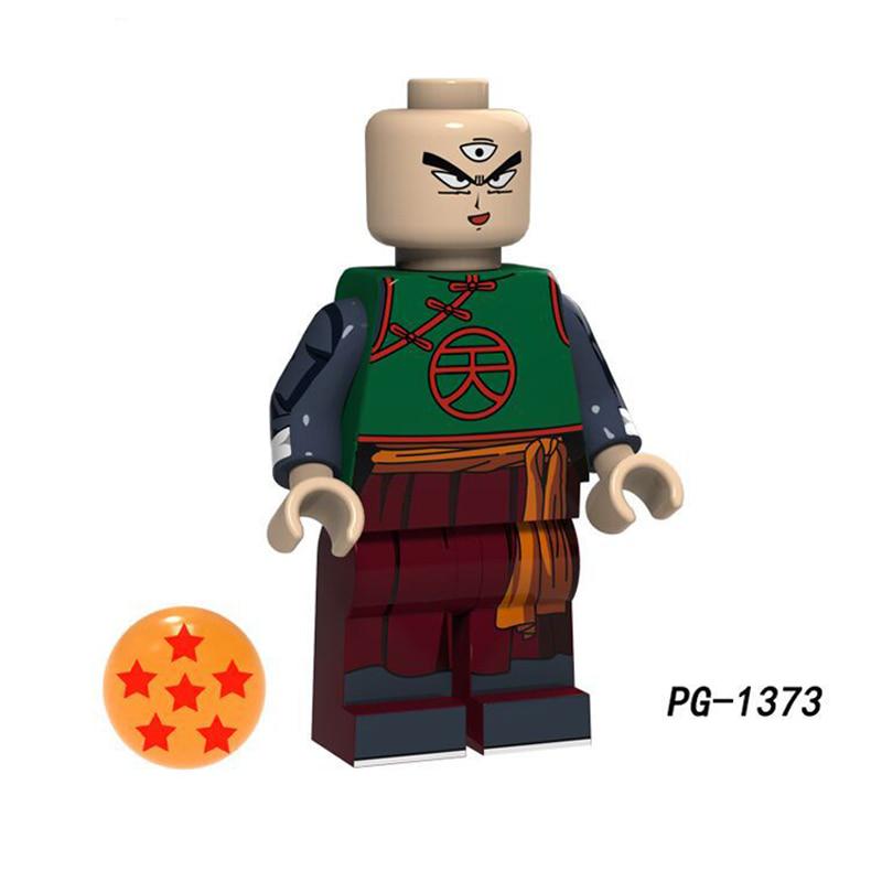 Dragon Ball Z figurki Saiyan Son Goku Krillin uruchom Piccolo Satan  Anime bloki cegieł Pg8168