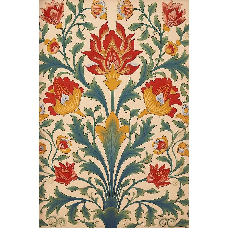 

Индийское народное искусство Древо жизни Винтажный лотос Персидский цветочный узор Плакат и печать Картина на холсте Настенные картины Декор для дома 21cm×30cm NoFrame