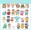 Crayon Shinchan Pvc Figurine Set With Dynamic Superhero Design For Home Decor