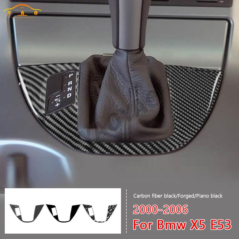 Car Sticker For BMW X5 E53 2000 2001 2002 2003 2004 2005 2006 Central Console Gear Shifter Panel Frame Trim Cover Accessories