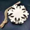 Laser Engraved Christmas Snowflake Pendant Hollow Wood Chips Diy Christmas Tree Pendant Snowflake Wood Chips 6Cm