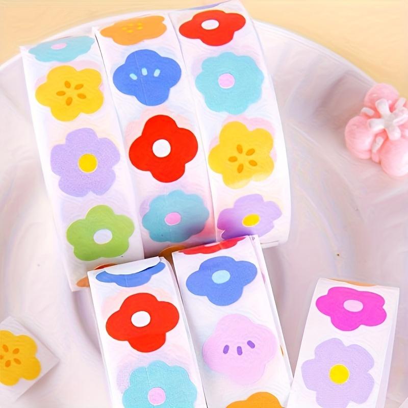 1000pcs/Roll Mini Flower Stickers - Self-adhesive Matte Finish for Scrapbooking, Water Bottles & Crafts Paper Material, Perfect for Creative Projects