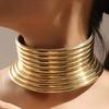 3-teiliges großes afrikanisches Halsketten-Kragen-Set, Vintage Statement-Choker-Halskette für Damen