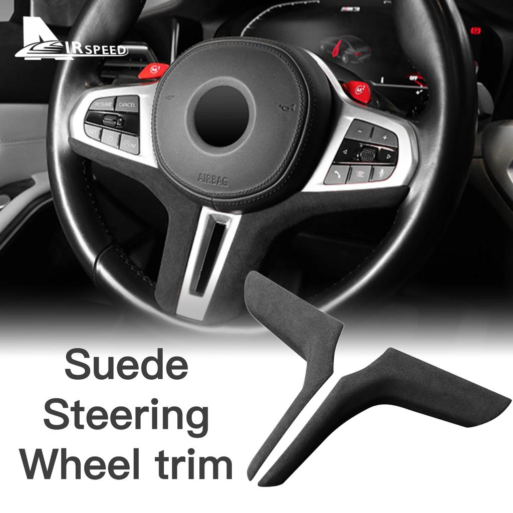 For BMW F40 G20 G28 G05 G30 G32 G38 G11 G01 G02 3 5 Series X3 X4 X5 Z4 Super Suede Car Steering Wheel Cover Trim Sticker