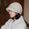 Women's Autumn and Winter Wool Hat French Beret Warm Ear Protection Windproof Piled Thickened Knitted Hat