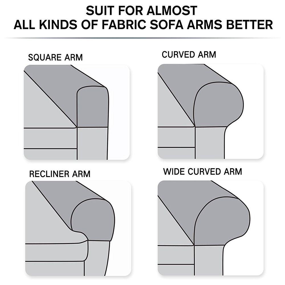 2PCS Home & Living Stretch Rhombus Armrest Covers Furniture Removable Sofa Cover Solid Stretchy Couch Arm Protector Sofa