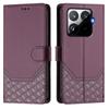 For Xiaomi 15T Pro Case Imprinted Honeycomb RFID Blocking Leather Phone Cover with Strap