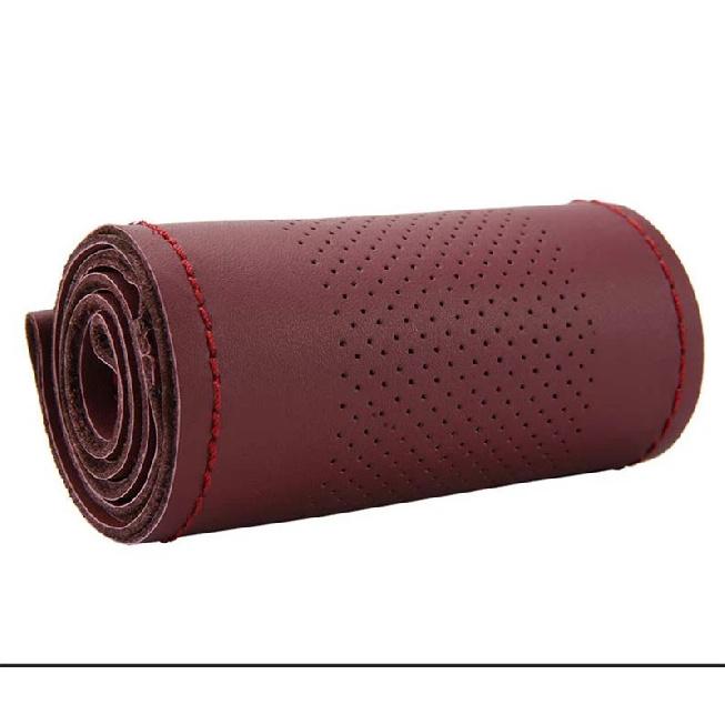 Καλύμματα Τιμονιού Αυτοκινήτου Πλεξούδα DIY 38cm Μαλακό Τεχνητό Δέρμα Καλύμματα Αυτοκινήτου Αυτοκίνητο Με Βελόνα Και Κλωστή Αξεσουάρ Αυτοκινήτου