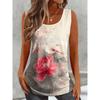T-shirt da Donna Estiva Senza Maniche Stampa 3D Moda Versatile Traspirante Tendenza Casual
