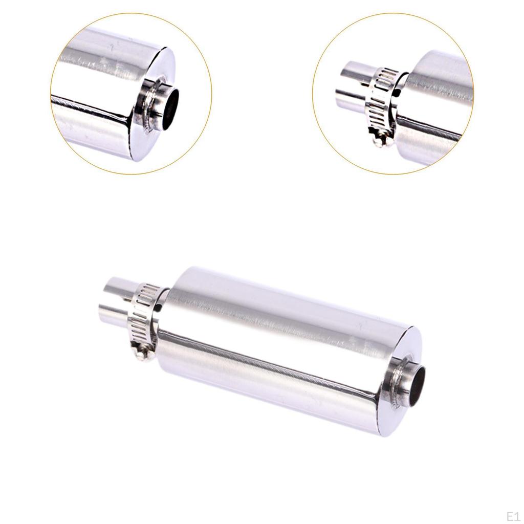 RC Boat Muffler Silencer Stainless Steel Professional Replacement Accessories Easy To Install