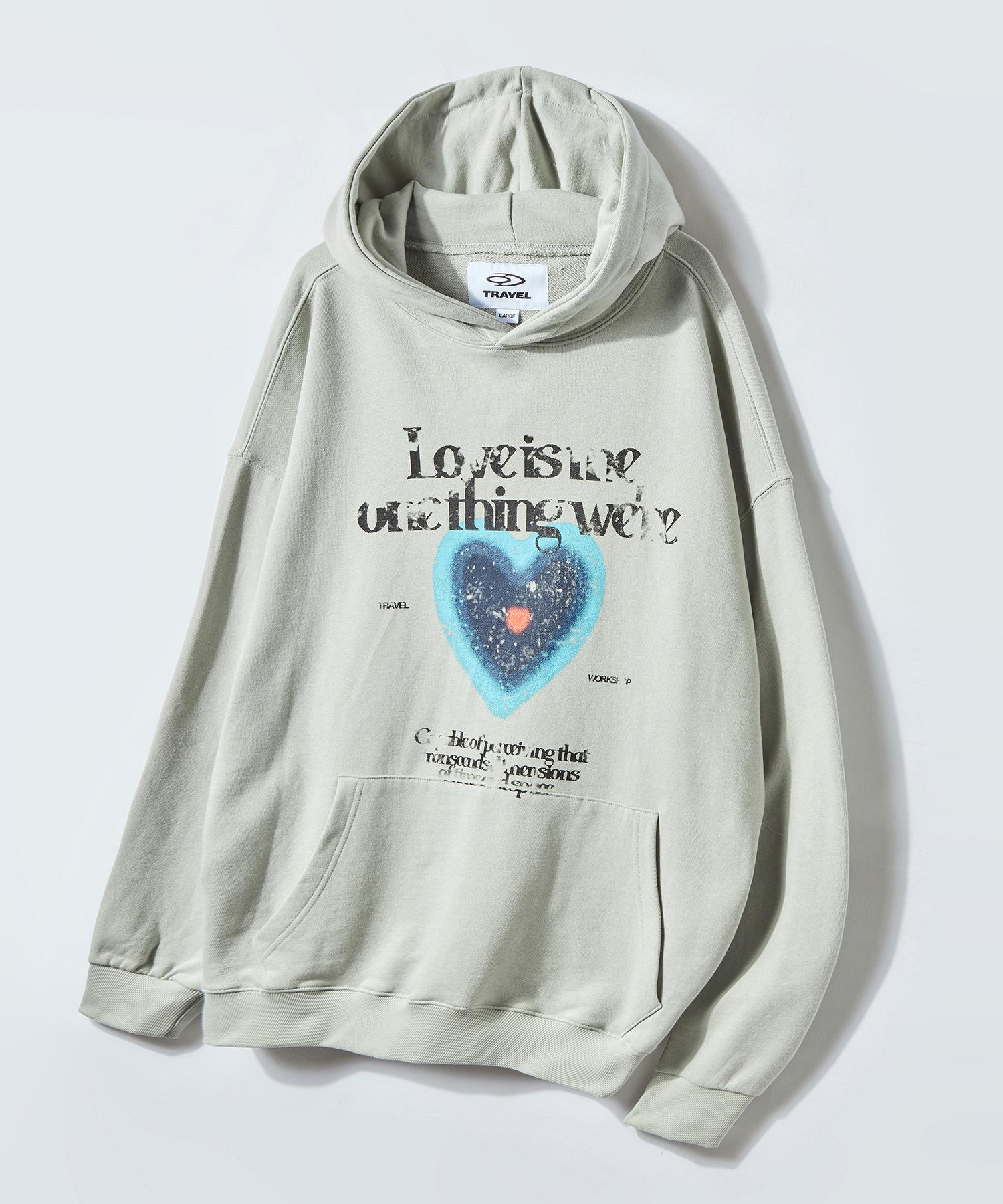 Travel Heart Space Hoodie Mint Gray Mint Gray/Small