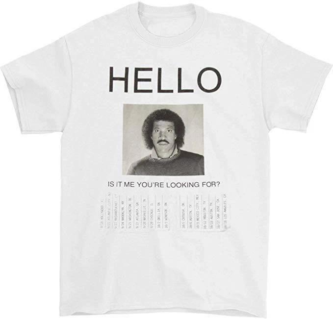 Lionel Richie Music Song Hello Is It Me You re Looking For? Tour Dates T-Shirt L