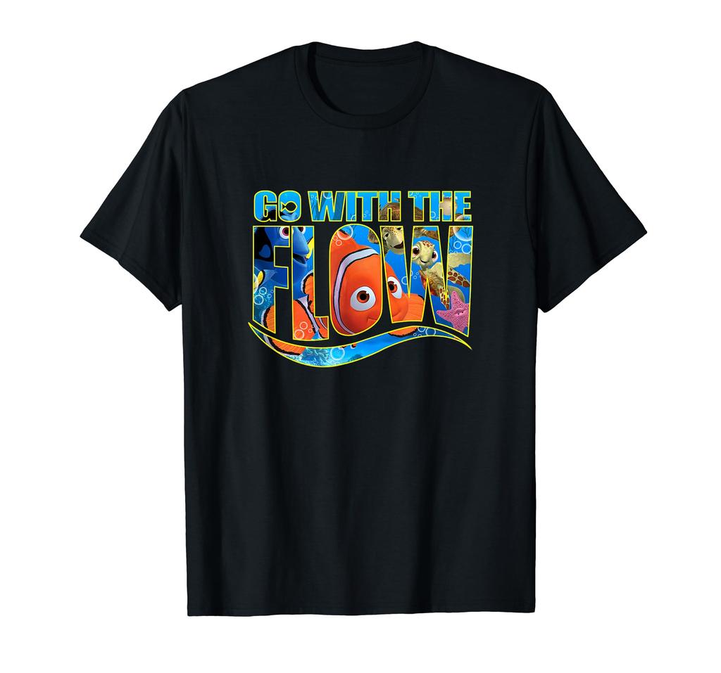Disney Pixar Finding Nemo Go With The Flow See-Through Logo T-Shirt