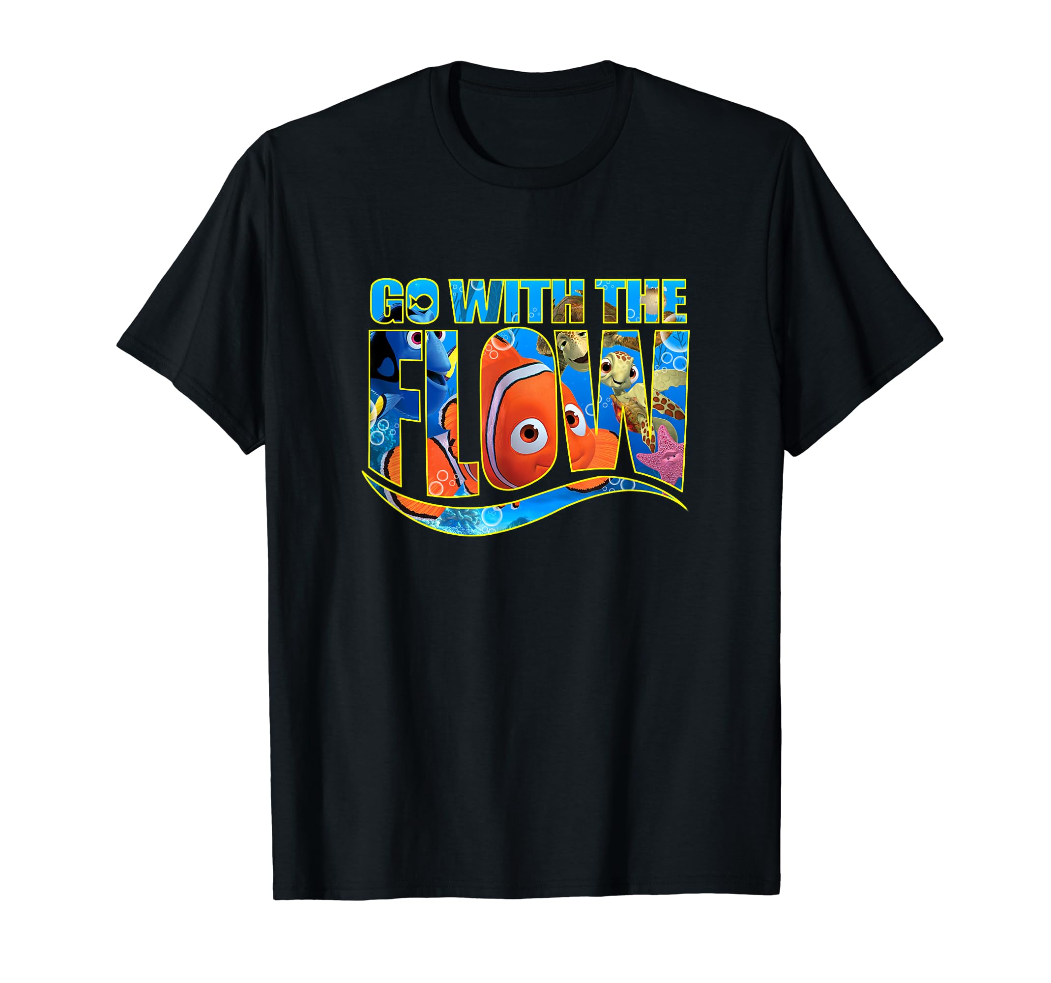 

Disney Pixar Finding Nemo Go With The Flow See-Through Logo T-Shirt