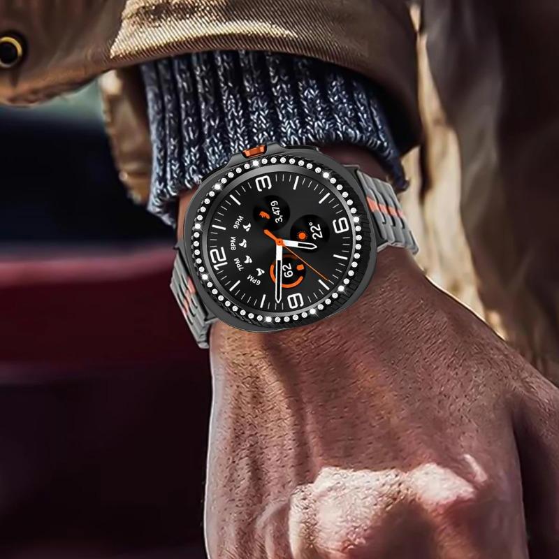 Diamantramskydd för Samsung Galaxy Watch 8 Classic Smartklocka Stötfångarring Fodral Dekorera Galaxy Watch8 Classic 46mm Tillbehör