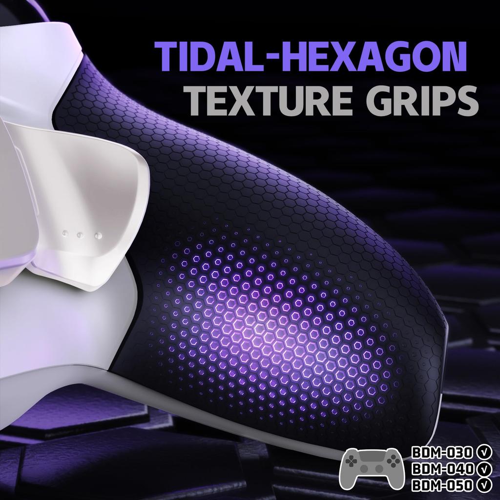 eXtremeRate RISE Plus MAX RMB Back Paddle Kit for PS5 Controllers and with Clicky Trigger Stops and Rubber Remappable Real Metal Back Button Kit for