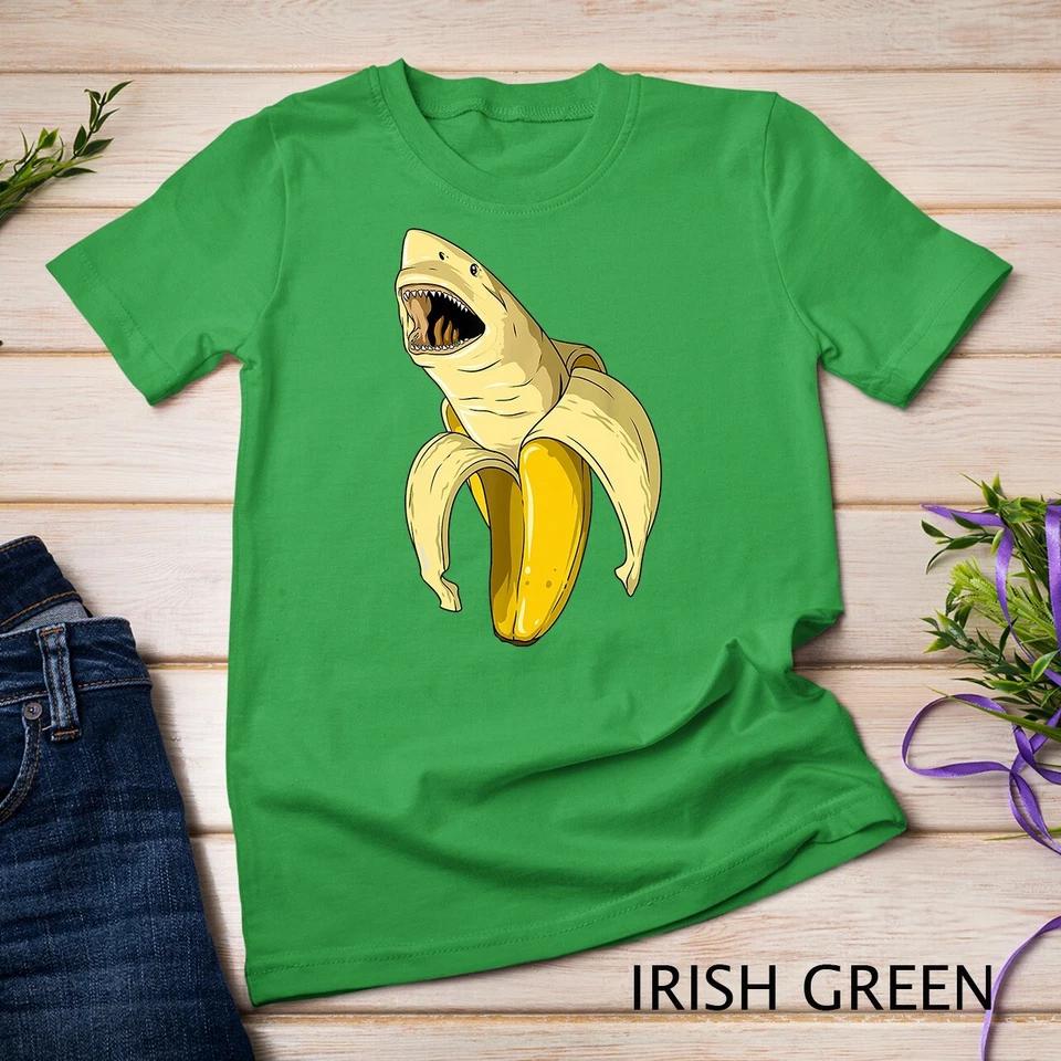 Banana Shark Banana Themed Party Shark Themed Party T-Shirt Unisex T-shirt 4 3XL