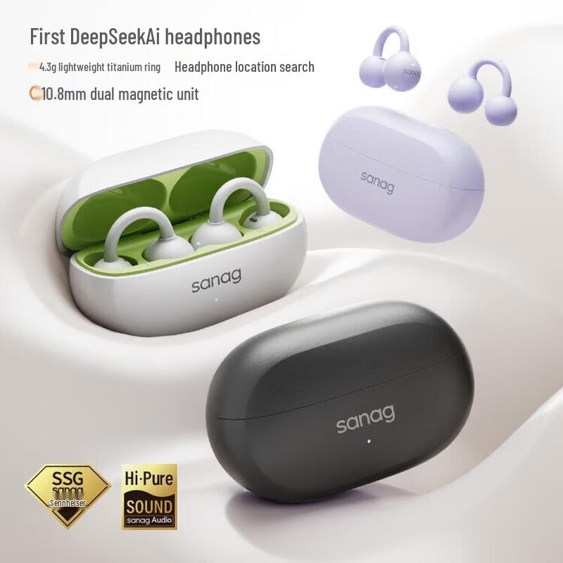 Sanag F20S Pro Ear-Clip Bone Conduction Bluetooth Earphones