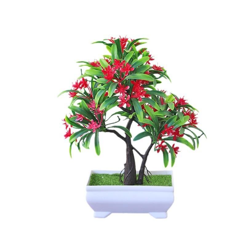 Simulated Multicolor Siraitia Grosvenorii Flower Artificial Green Plant Potting
