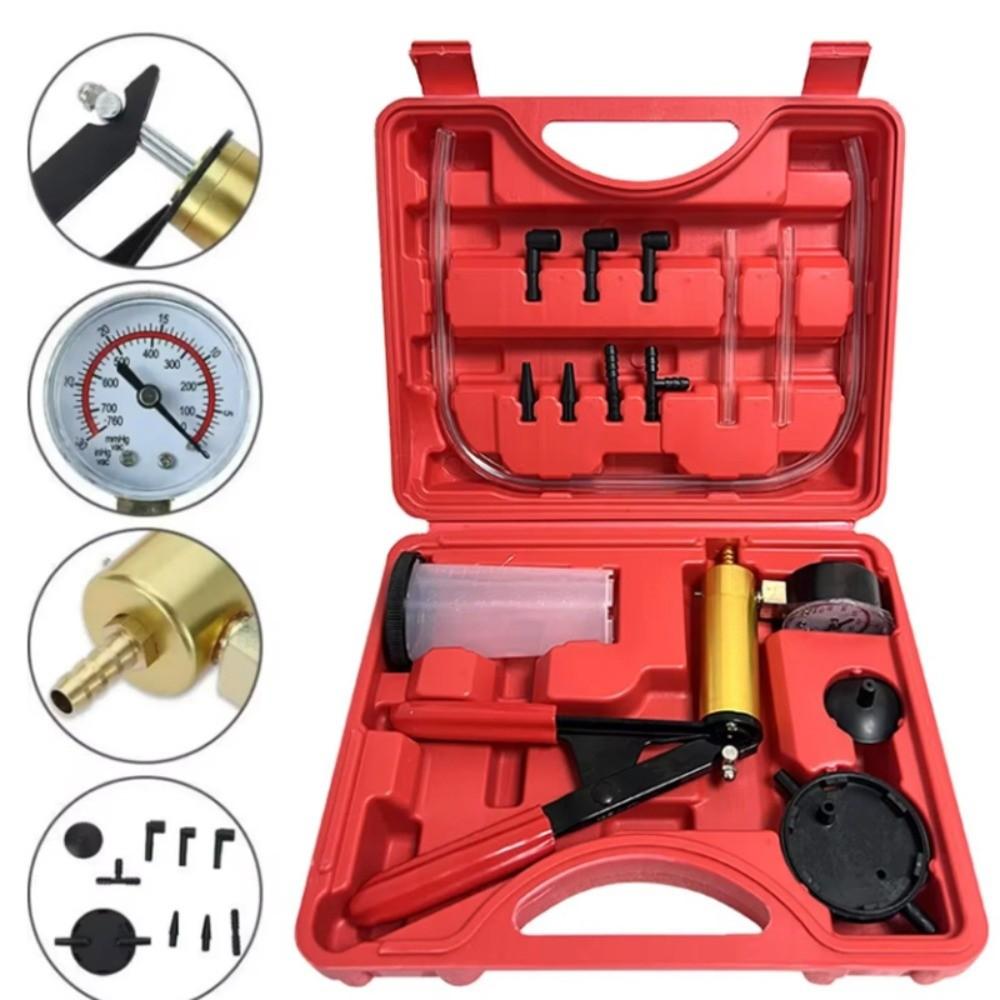 Portable Vacuum Pressure Pump Durable Aluminum Handheld Vacuum Pump Kit Car Maintenance