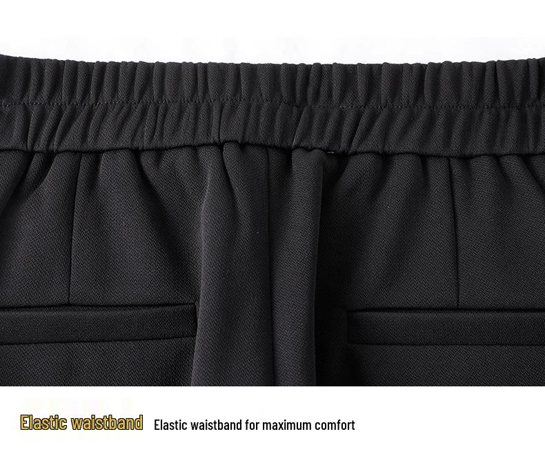 Women's Black High-Waisted Micro-Flare Pants - Slimming & Versatile for Spring & Autumn 2025