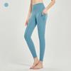 Mulheres sólidas yoga leggings cintura alta calças de ciclismo levantamento de bunda ginásio leggings confortável esporte correndo exercício collants com bolsos