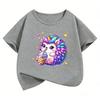 Funny Colorful Hedgehog TShirt Printed T Shirt Girls Summer Clothes Short Sleeve Tops TShirts Cute Kids Clothing