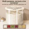Moisture-proof Kitchen Storage Bin Clear Airtight Storage Bucket New Grain Storage Bin  Home Use
