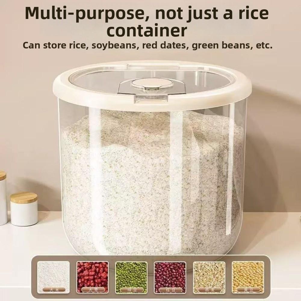 Moisture-proof Kitchen Storage Bin Clear Airtight Storage Bucket New Grain Storage Bin Home Use