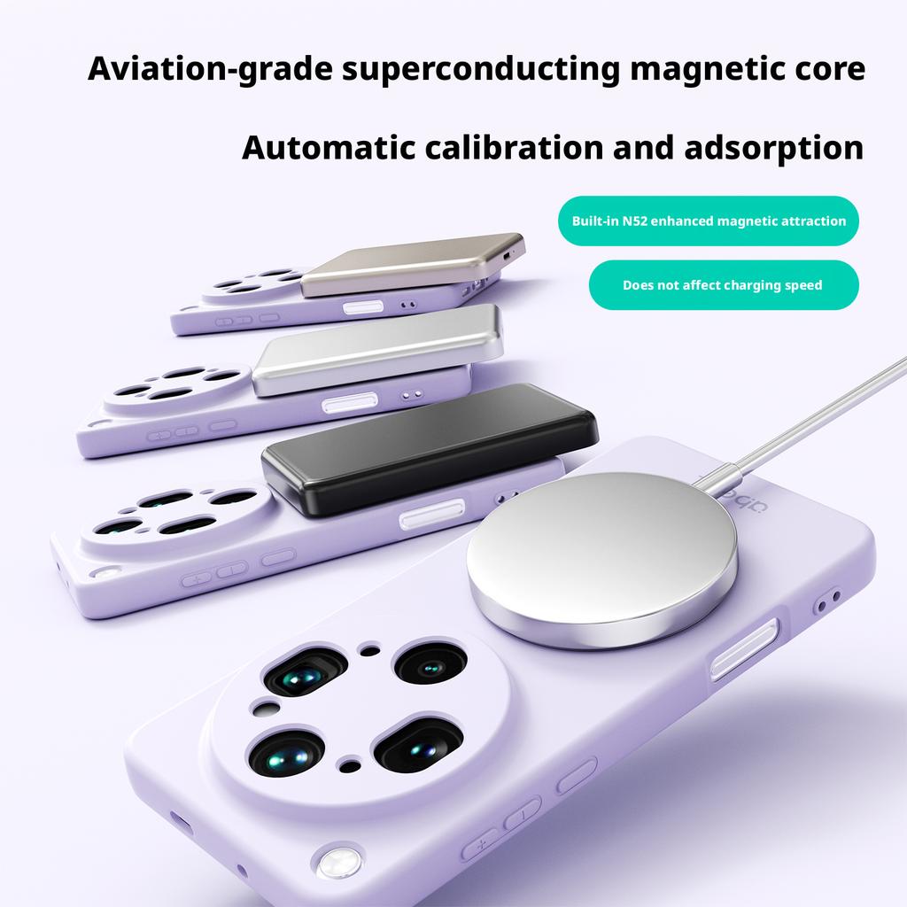 Liquid Silicone Invisible Magnetic Rotating Stand Case For Oppo Find X9 X9 Pro X9 Ultra Wireless Charging Shockproof Cover