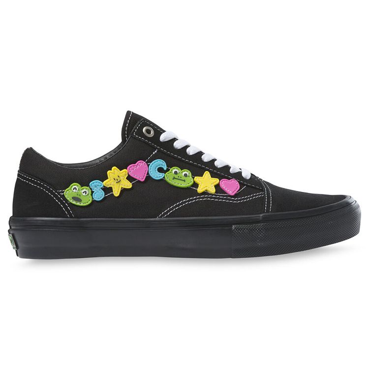 Frog Skateboards x Vans Skate Old Skool Black Unisex Sneakers Multi-Color VN0A5HF33LT