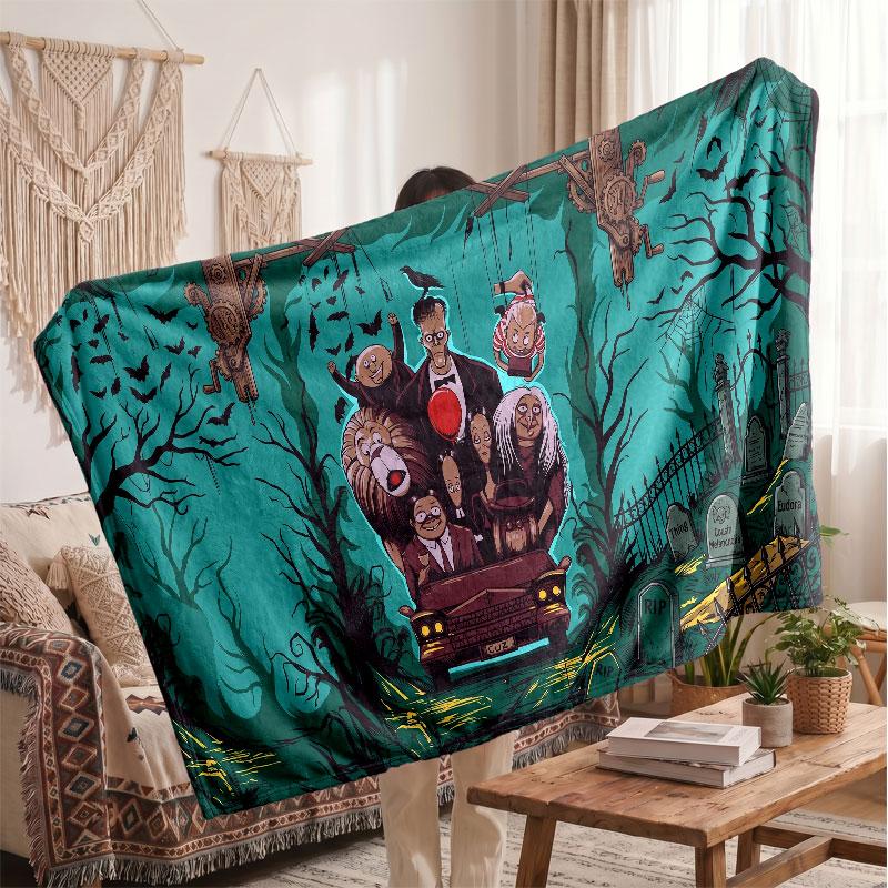Warm Flannel BlanketThe Addams Family Soft Cozy Throw Blanket for Bedroom Couch