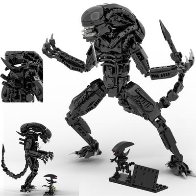 New MOC  Aliens Drooling Monster Building Blocks Xenomorph Action Figure Toys Parasitoid DIY Bricks Gifts For for Adult