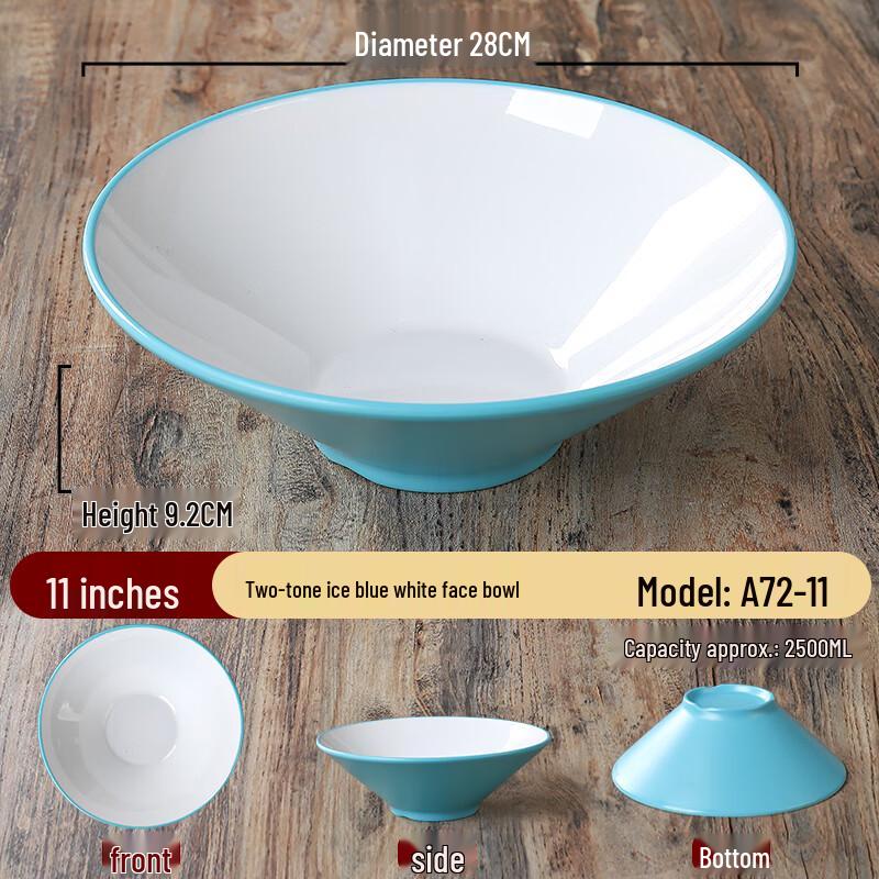 Zhebu Commercial Two-Tone Melamine Noodle Bowl