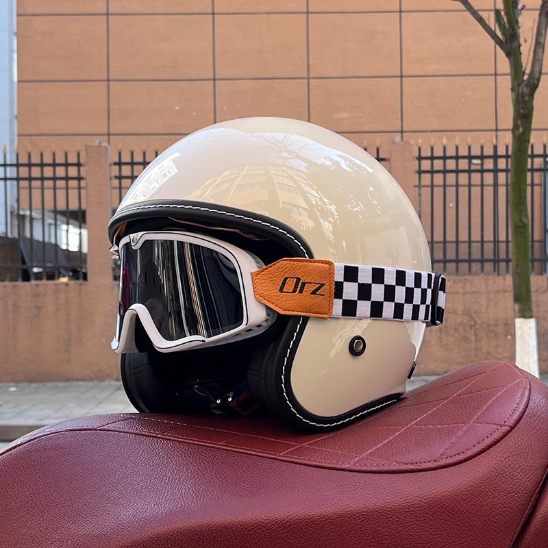 2024 NEW Motorcycle Helmet for Men and Women 3C Certification 3/4 Helmet Retro Half Helmet Motorcycle Commuting for All Seasons