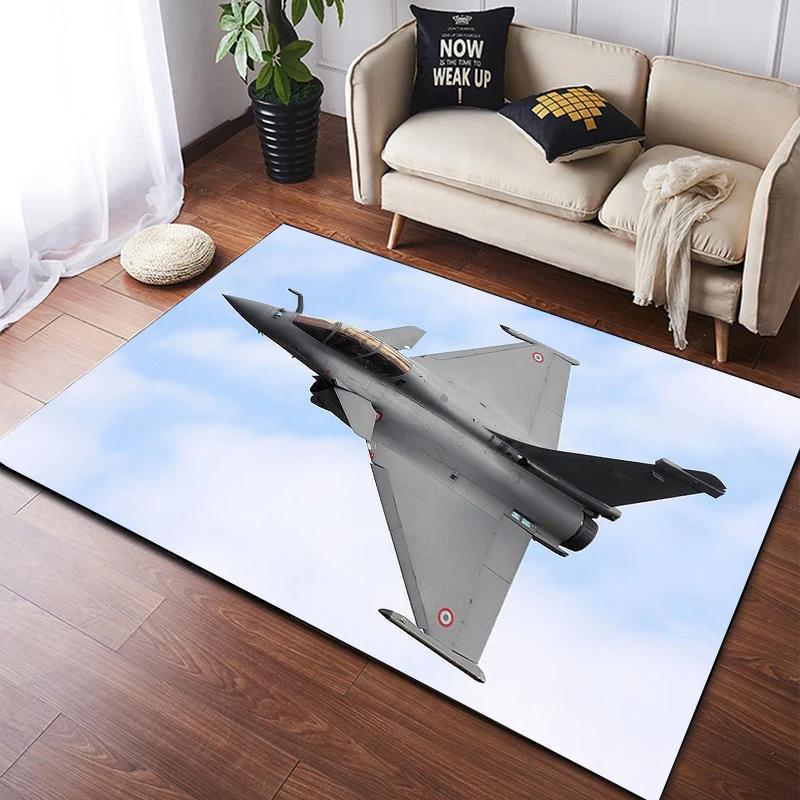Rafale Fighter Jet Non-Slip Carpet Mat for Kitchen Entrance Bedroom Living Room Bathroom Floor Rug Decor