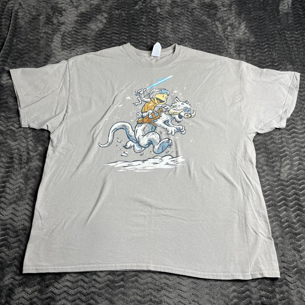 Calvin and Hoth Funny T-Shirt 2XL