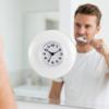 silicone Suction Cup Clock Clear Mirror Bathroom Clock Decoration Mirror Display Clock  Sauna
