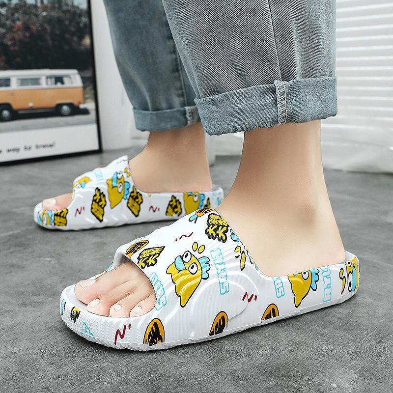 EVA Hausschuhe für Damen Sommer Eltern-Kind Niedliches Küken Dicksohlige Ein-Wort-Hausschuhe Modische Indoor- und Outdoor-Trend-Hausschuhe für Herren