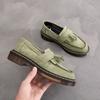 Velvet Women's Leather Low-top Small Leather Shoes Women's Fashion Student Round Head Casual