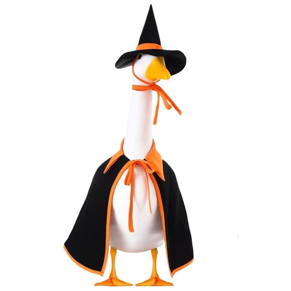 Cloak Halloween Porch Goose Costume Witch Hat Pumpkin Lawn Goose Outfit 23inch Creative Garden Goose Costume Porch Goose Clothes