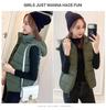 Autumn/Winter 2025 Women's Slim Fit Down Cotton Vest with Detachable Hood - Korean Style, Warm, Sleeveless, Short Length.
