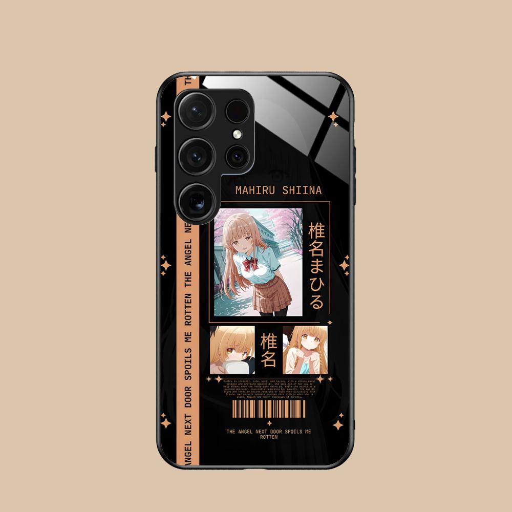 Angel Mahiru Shina Phone Case for Samsung Galaxy S26 S25 S24 S23 S22 S21 S20 Note20 Plus FE Ultra Glass Protective Cover