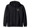 Hirsch Deer Head Zip Hoodie